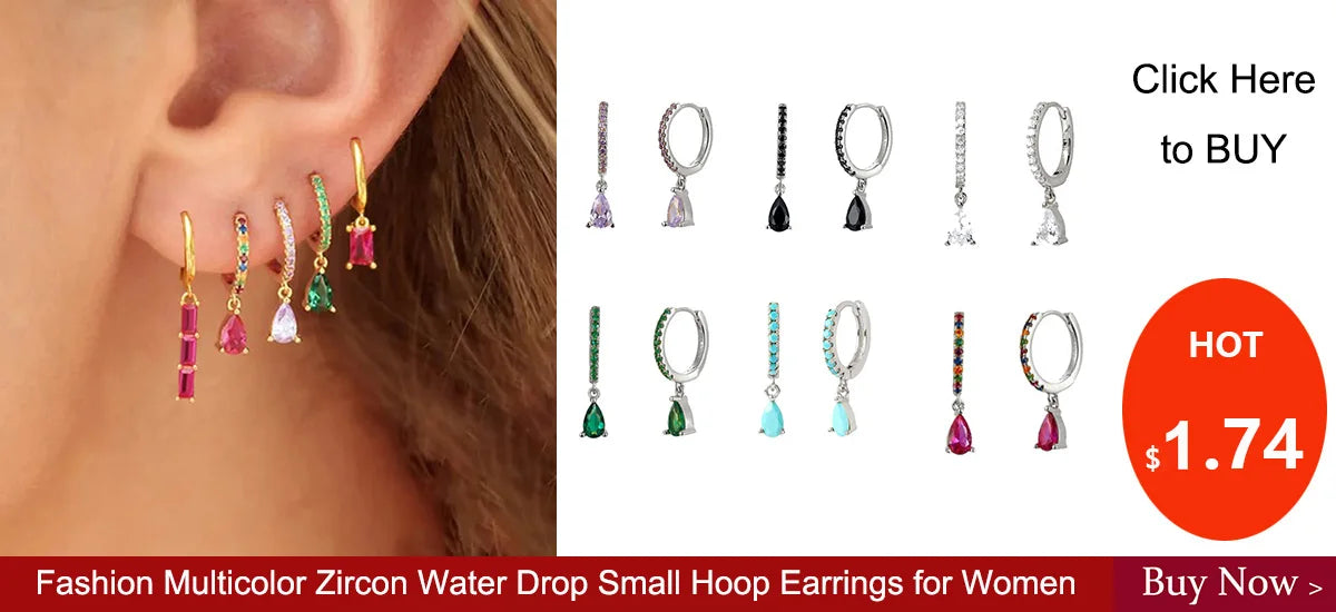 Double Pierced Chain Stud Earrings - additional view 13