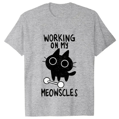 Fitness Cat Print T-Shirt - additional view 12