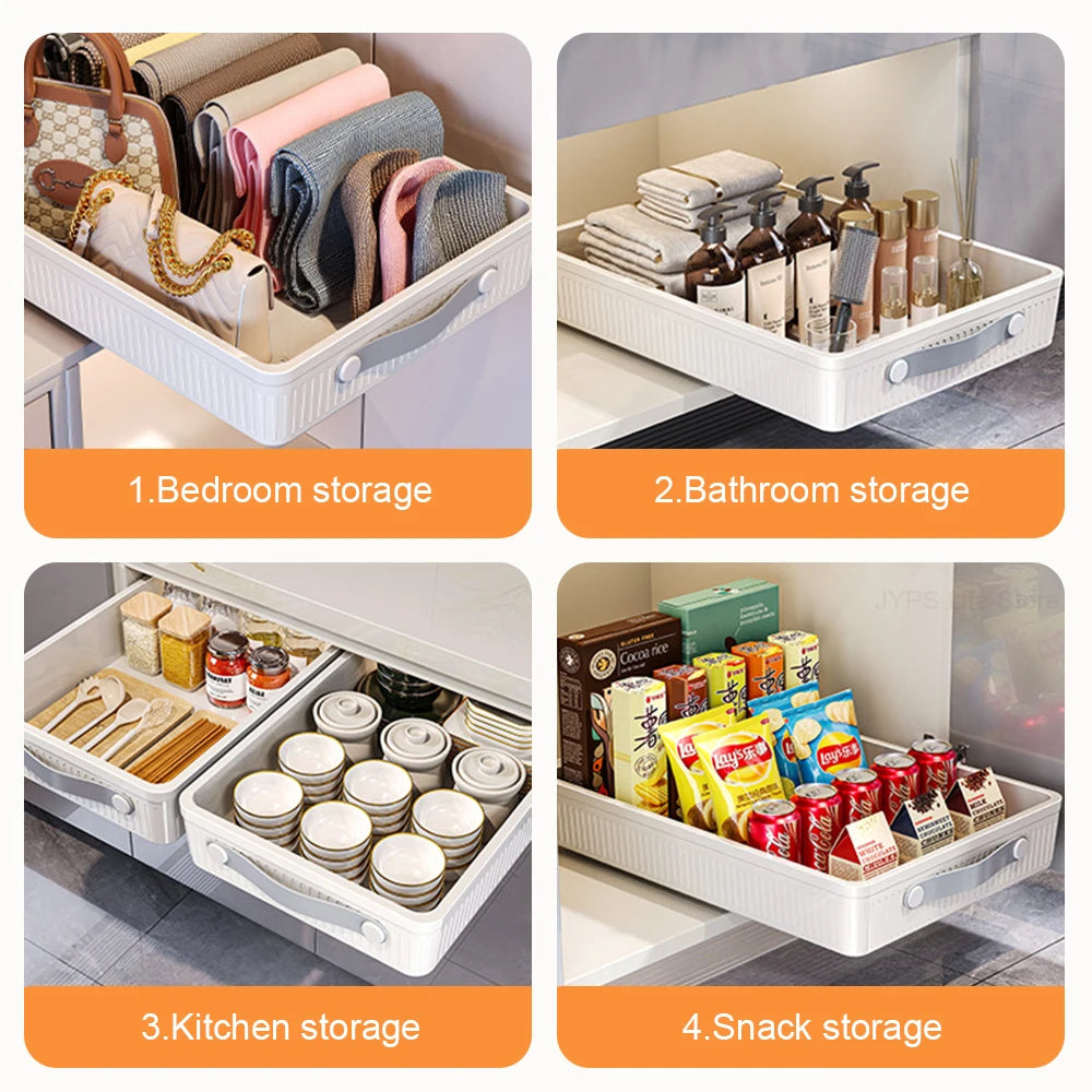 Pull-Out Cabinet Storage Tray - size and specification details