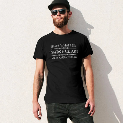 I Smoke Cigars and I Know Things T-Shirt - additional view 11