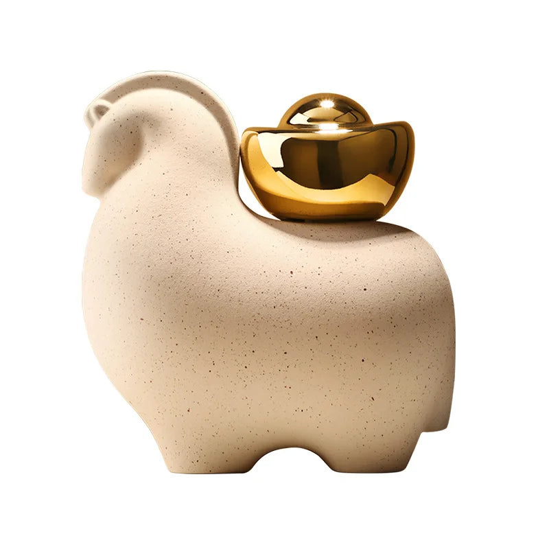 White Porcelain Animal Figurine - product features