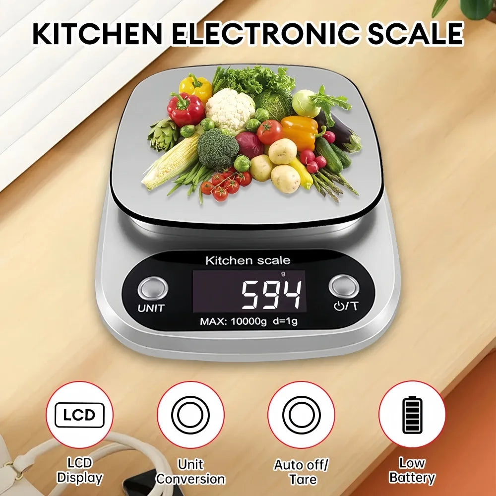 Digital Kitchen Scale 10kg - back view