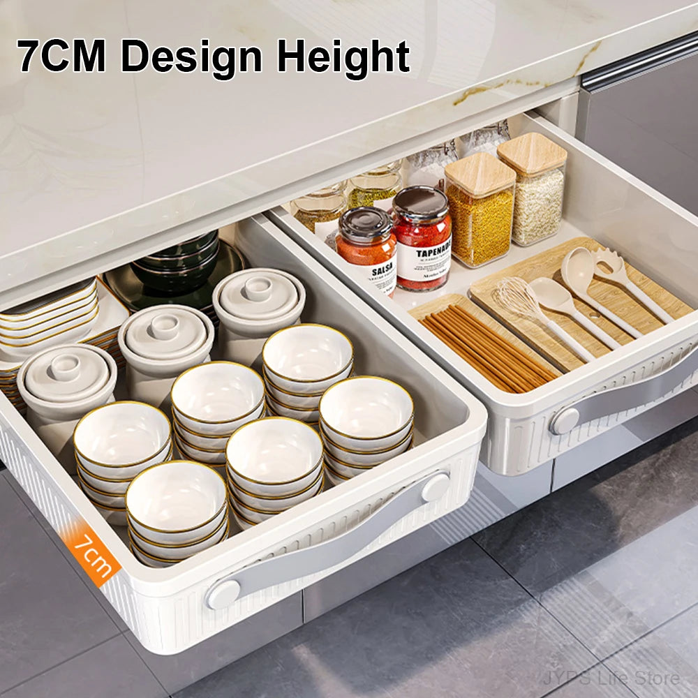 Pull-Out Cabinet Storage Tray - product features