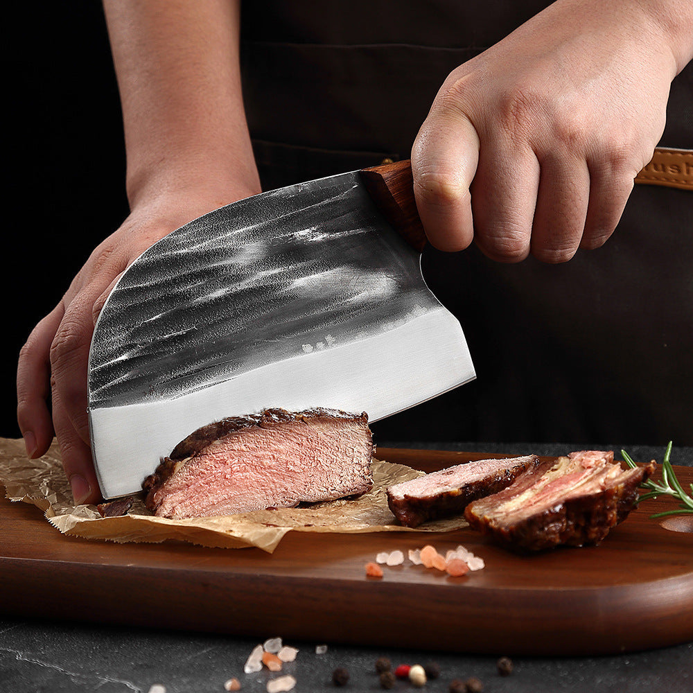 Hand Forged Full Tang Meat Cleaver Chef Knife Stainless Steel