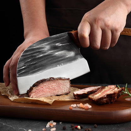 Hand Forged Full Tang Meat Cleaver Chef Knife Stainless Steel