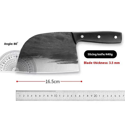 Hand-Forged Stainless Steel Chef Cleaver Slicing Kitchen Knife