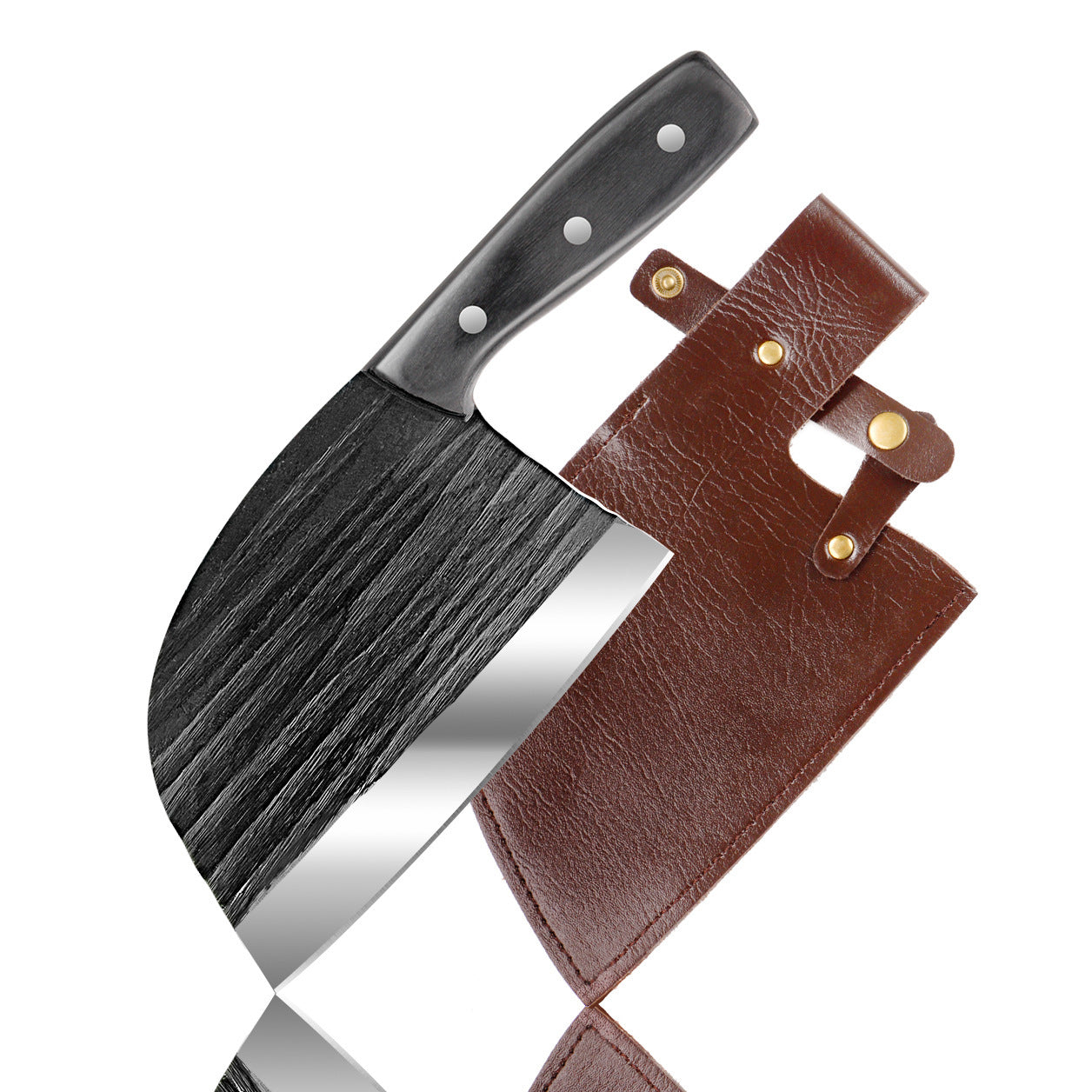Hand-Forged Stainless Steel Chef Cleaver Slicing Kitchen Knife