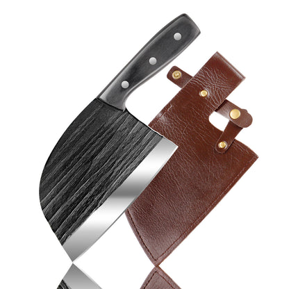 Hand-Forged Stainless Steel Chef Cleaver Slicing Kitchen Knife