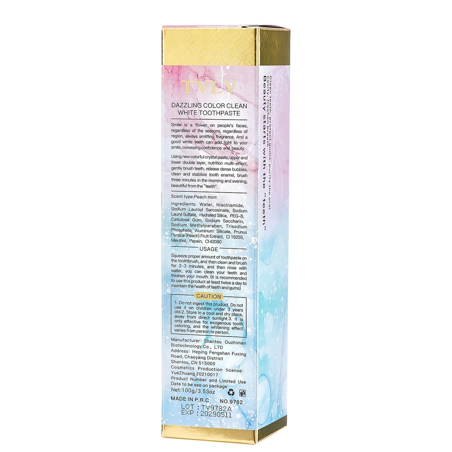 Colorful Whitening Toothpaste for Fresh Breath & Stain Removal