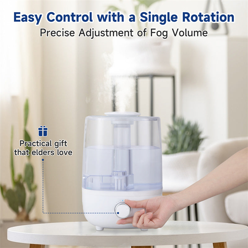 4L BPA-Free Humidifier with Low Water Protection for Home