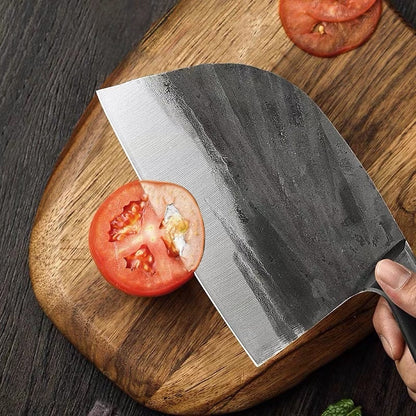 Hand-Forged Stainless Steel Chef Cleaver Slicing Kitchen Knife
