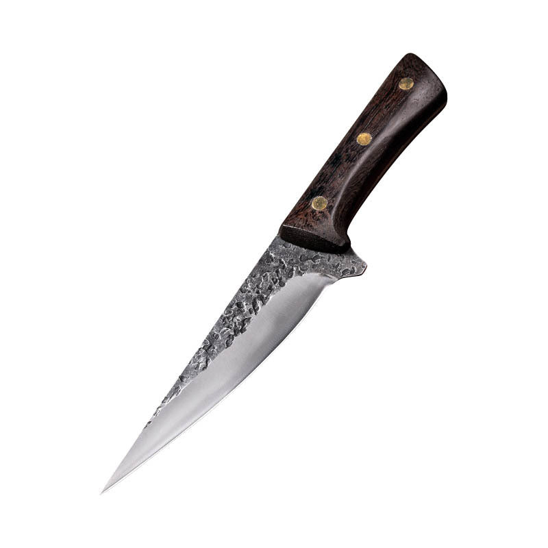 Hand Forged Chef Knife High Carbon Steel with Leather Sheath