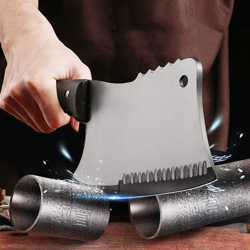 Stainless Steel Chef Knife Black Blade Meat & Vegetable Cleaver