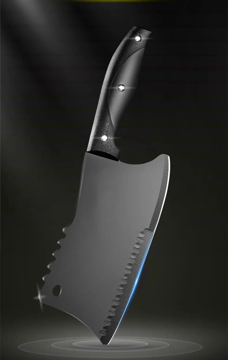 Stainless Steel Chef Knife Black Blade Meat & Vegetable Cleaver